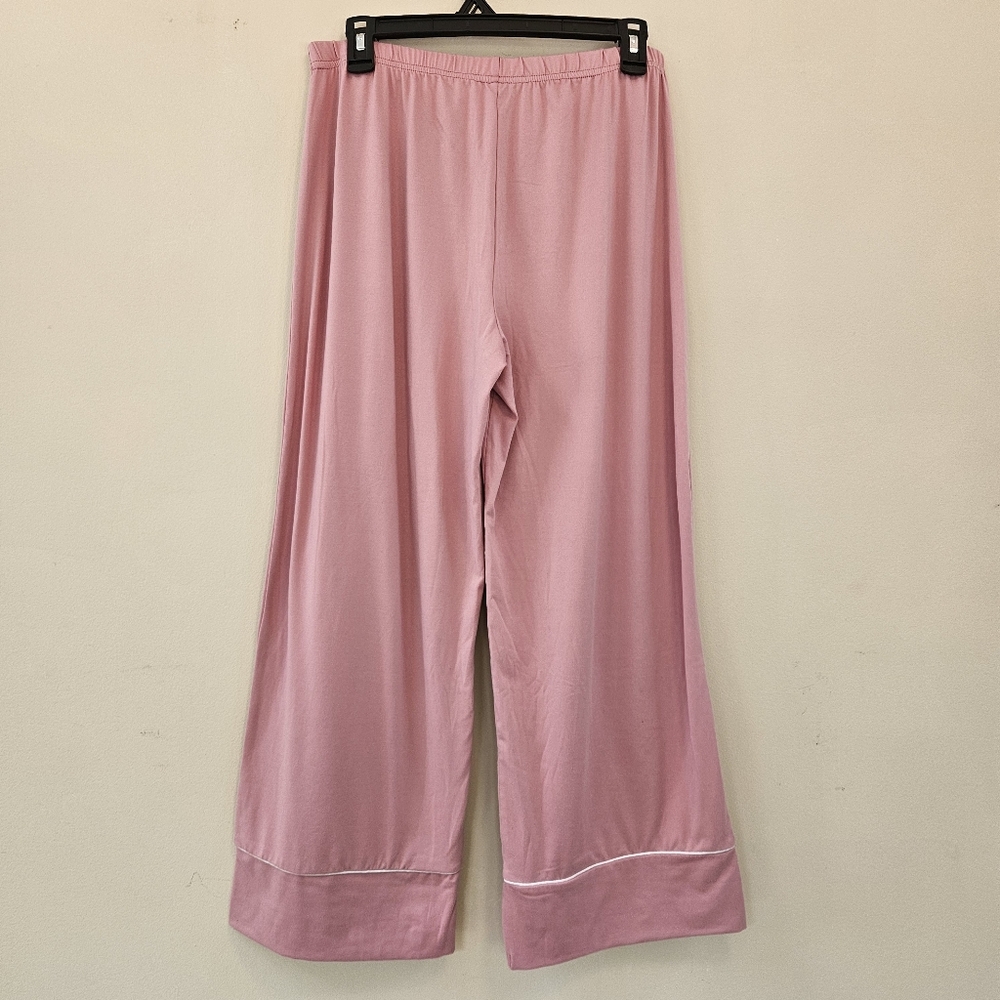 Nine West Lounge Pants Cropped Pastel Pink Women Size Medium - Picture 2 of 9